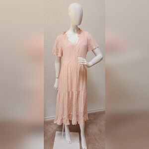 Wonderly Soft Pink Midi Dress Size XL
